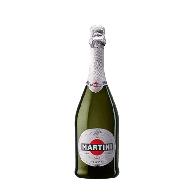 A bottle of Martini Brut, 0.5 liters, showcasing its elegant label and distinctive shape.